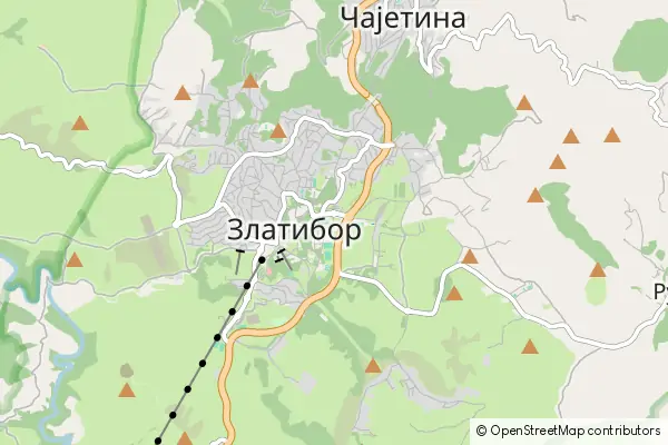 Mapa Zlatibor