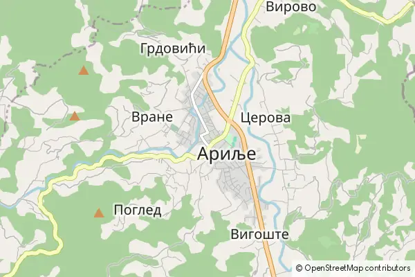 Mapa Arilje