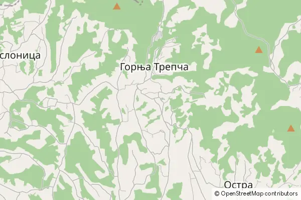 Mapa Gornja Trepča