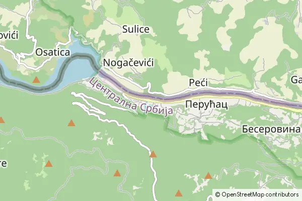 Mapa Perućac