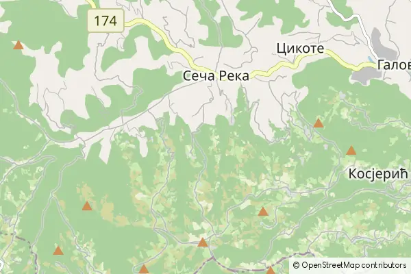 Mapa Seča Reka