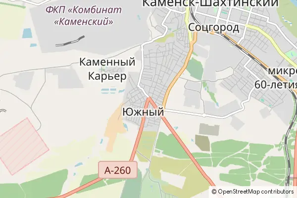 Mapa Kamensk-Shakhtinsky