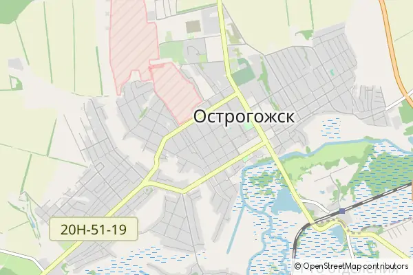 Mapa Ostrogożsk