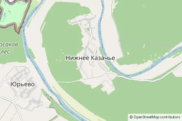 Mapa Nizhneye Kazachye