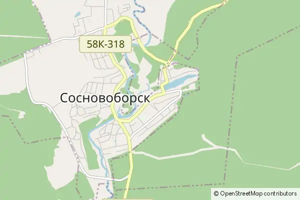 Mapa Sosnovoborsk