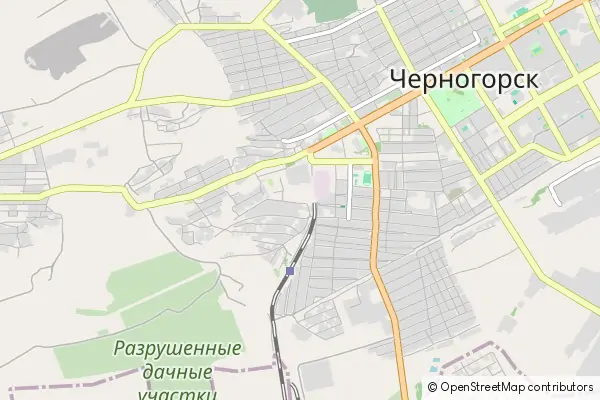 Mapa Czernogorsk