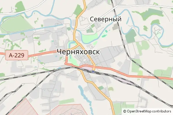 Mapa Czerniachowsk