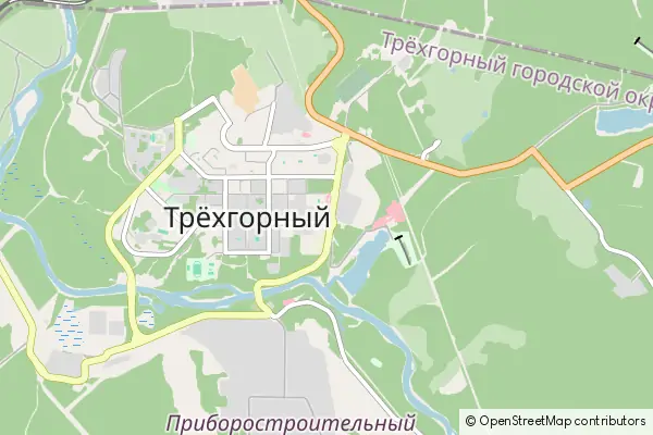 Mapa Tryokhgorny