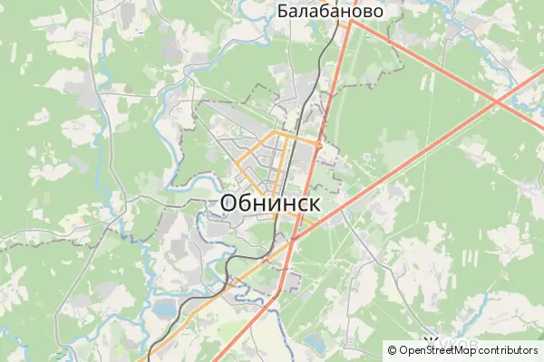 Mapa Obnińsk