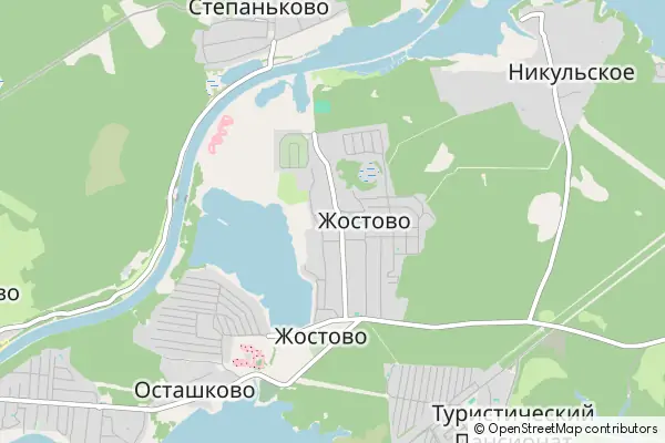 Mapa Zhostovo