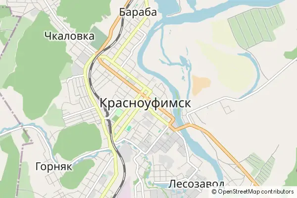 Mapa Krasnoufimsk