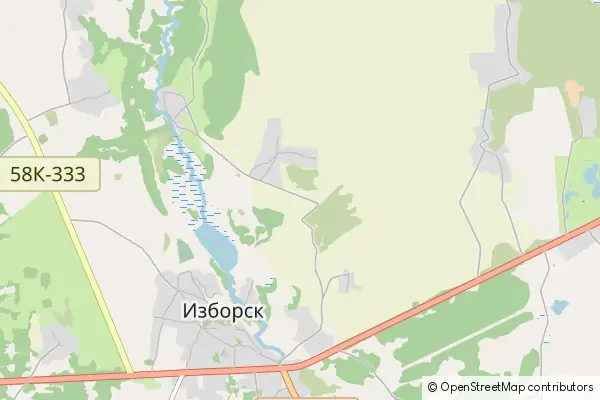 Mapa Izborsk