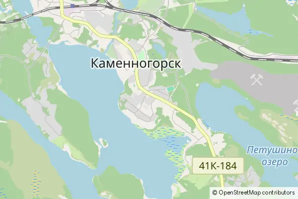 Mapa Kamiennogorsk