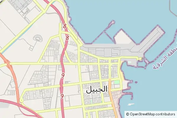 Mapa Al Jubail