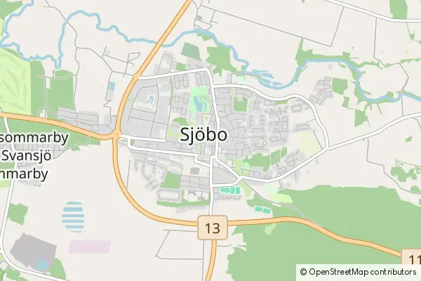 Mapa Sjobo