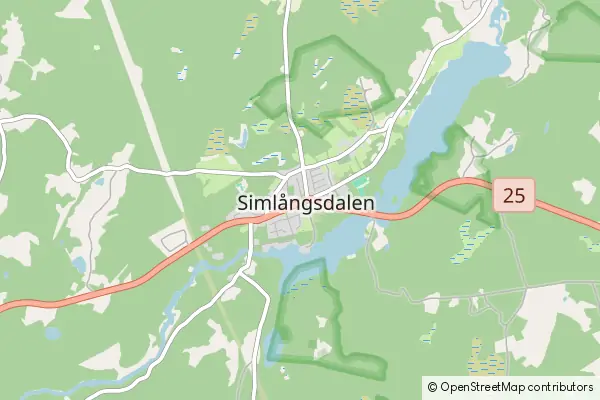 Mapa Simlångsdalen