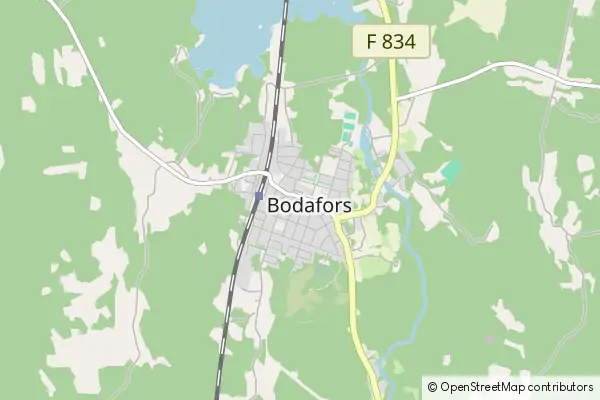 Mapa Bodafors