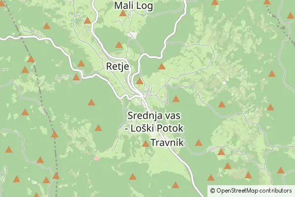 Mapa Hrib-Loški Potok