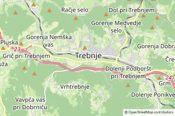 Mapa Trebnje