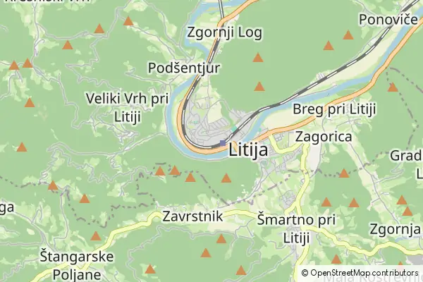 Mapa Gmina Litija