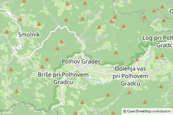 Mapa Polhov Gradec