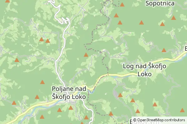 Mapa Poljane nad Škofjo Loko