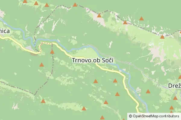 Mapa Trnovo ob Soči