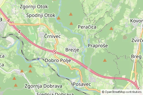 Mapa Brezje