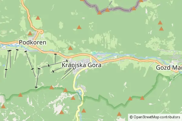 Mapa Gmina Kranjska Gora