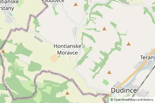 Mapa Hontianske Moravce