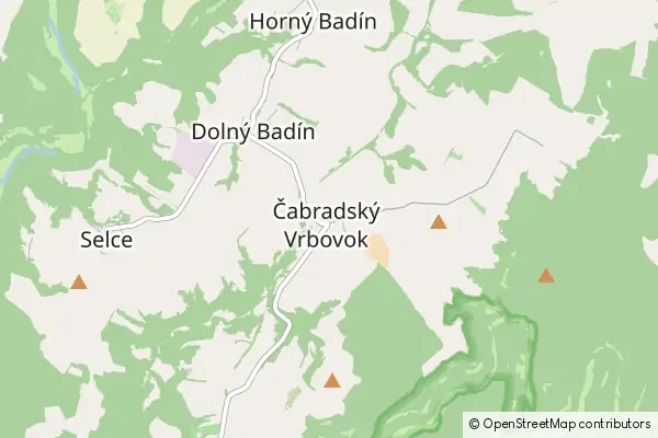 Mapa Čabradský Vrbovok