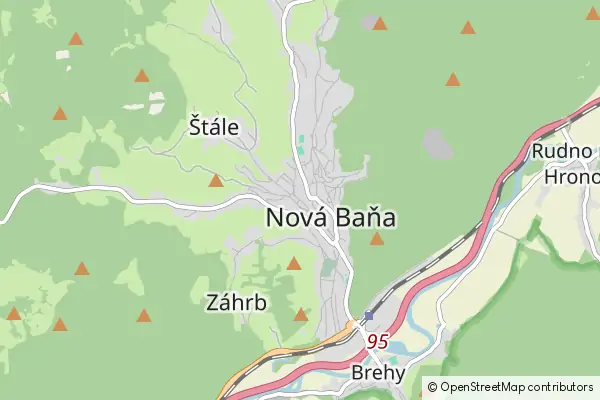 Mapa Nová Baňa