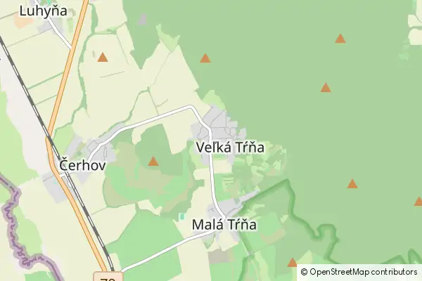 Mapa Veľká Tŕňa