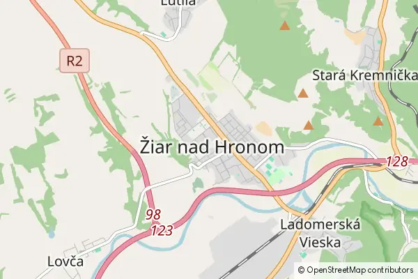 Mapa Žiar nad Hronom