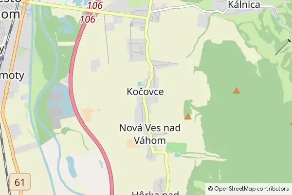 Mapa Kočovce