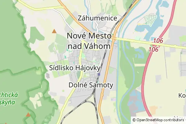 Mapa Nové Mesto nad Váhom