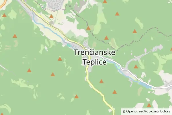 Mapa Trenczyńskie Cieplice