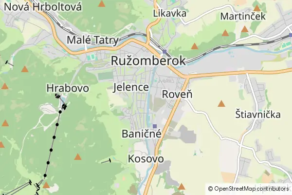 Mapa Rużomberk