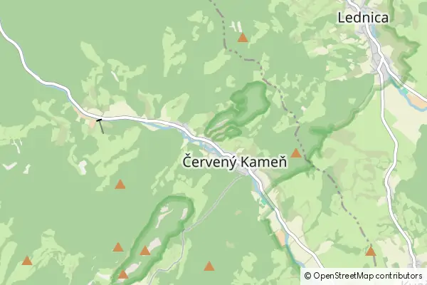 Mapa Červený Kameň