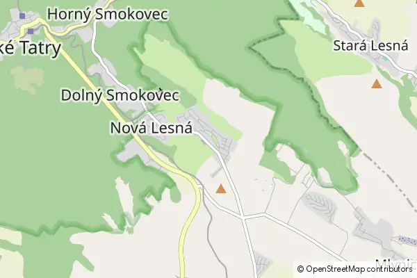 Mapa Nová Lesná