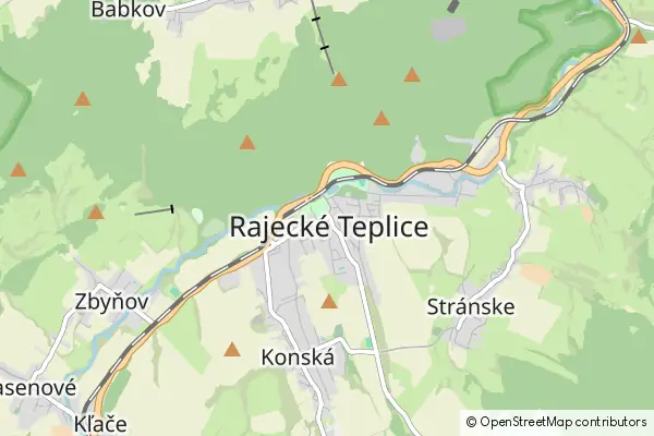 Mapa Rajecké Teplice