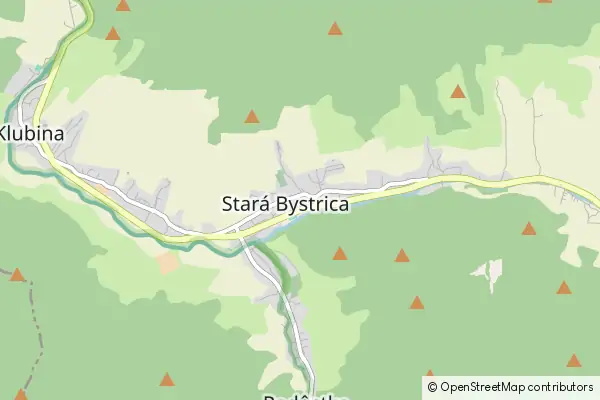 Mapa Stará Bystrica