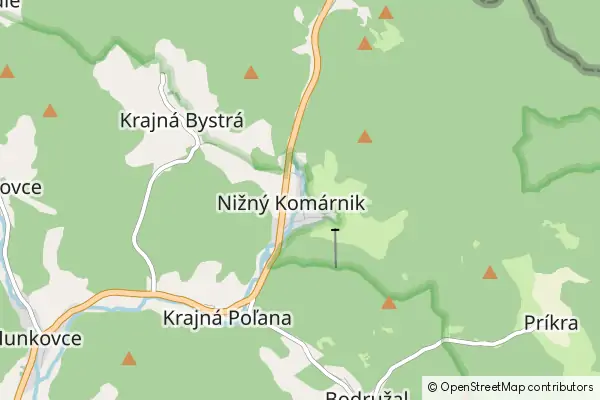 Mapa Nižný Komárnik