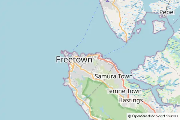 Mapa Freetown