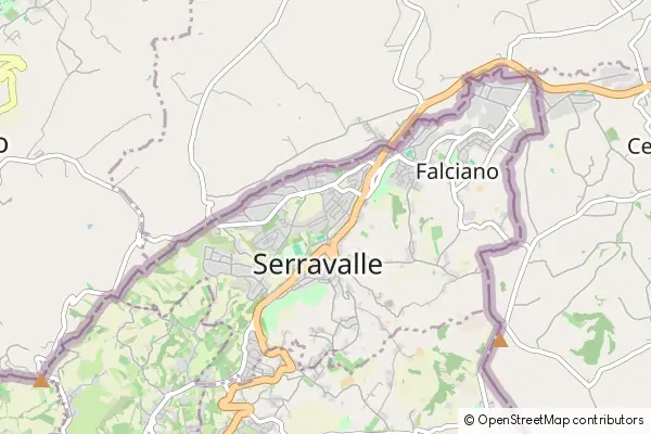 Mapa Serravalle