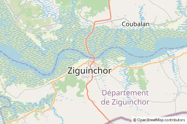 Mapa Ziguinchor