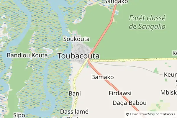 Mapa Toubakouta