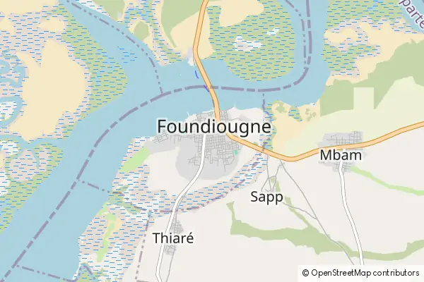 Mapa Foundiougne