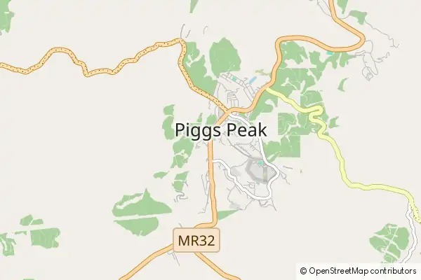 Mapa Piggs Peak