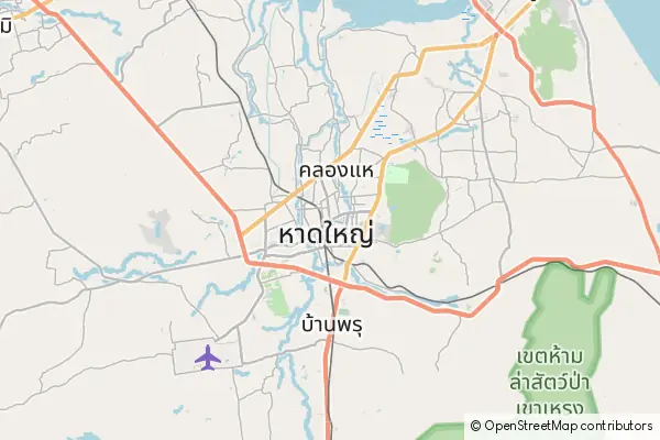 Mapa: Hat Yai • © OpenStreetMap contributors Mapa Hat Yai